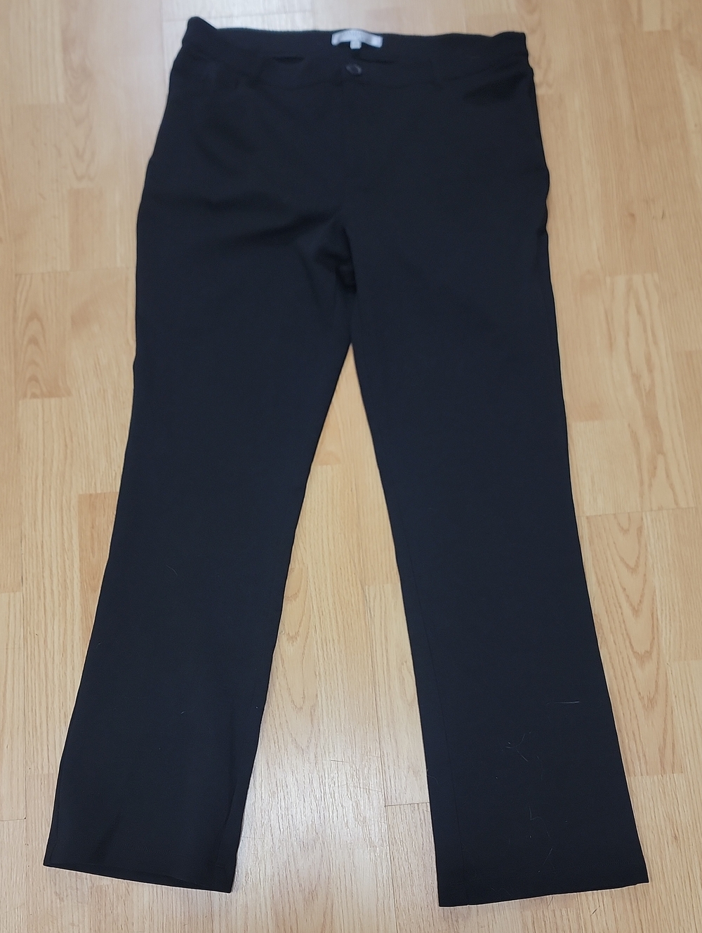 Ellen Tracy Black Straight-Leg Pants
